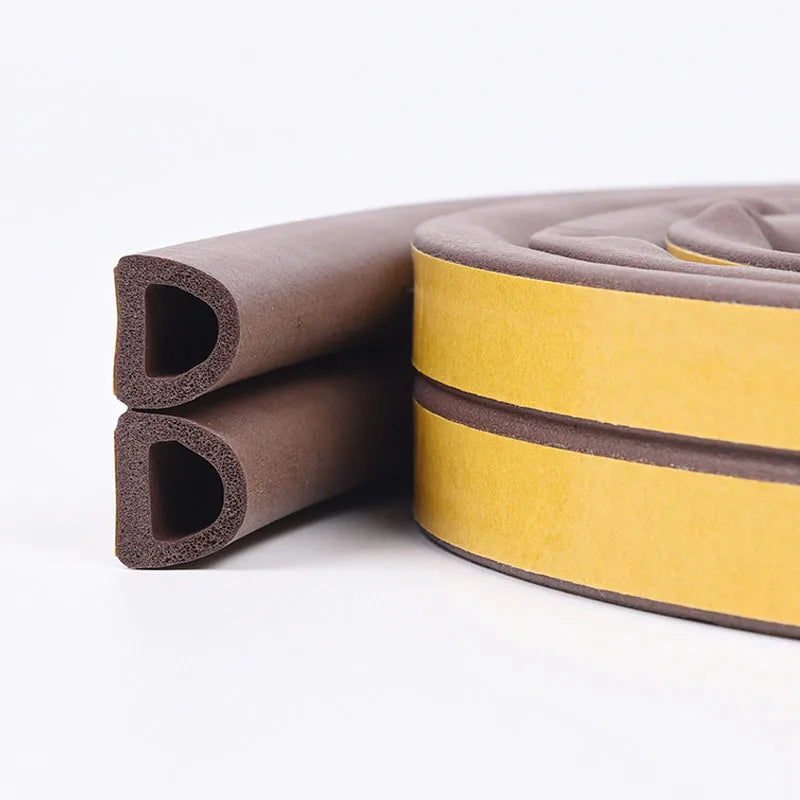 5Meters DIPE Self-Adhesive Door And Window Sealing Strip Glass Window Anti-Collision Rubber Strip Foam Sound Insulation Strip