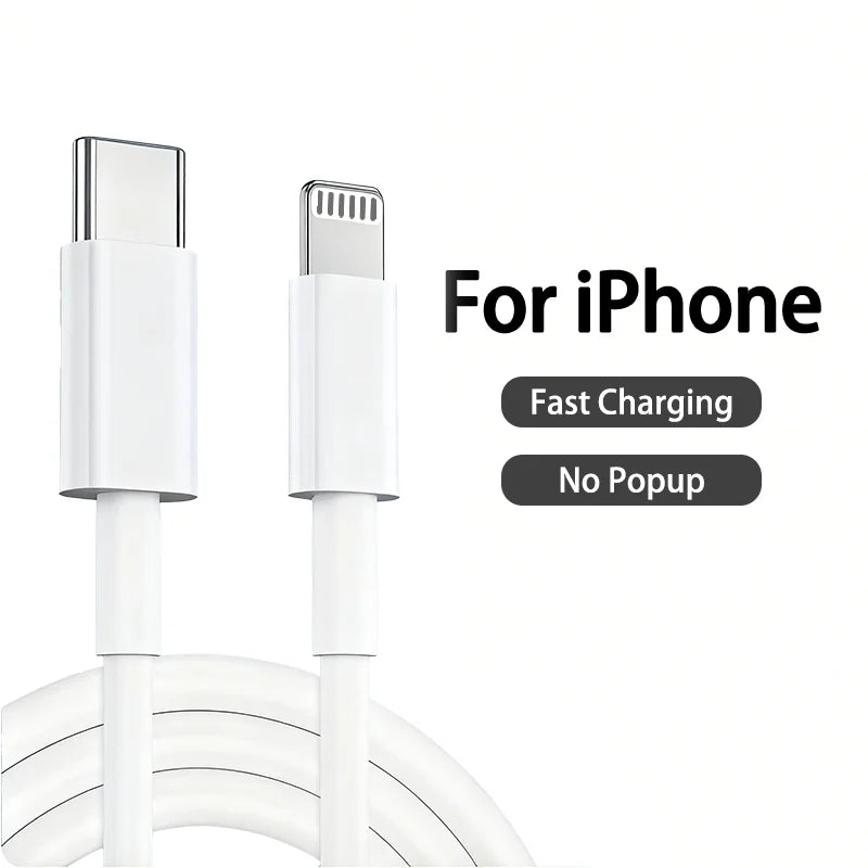 30W PD Fast Charging Cable for iPhone 14 13 12 mini 11 Pro XS Max XR X 8 7 Plus SE Cable 1m 1.5m 2m 3m